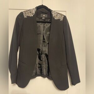Zara Black Embellished Blazer